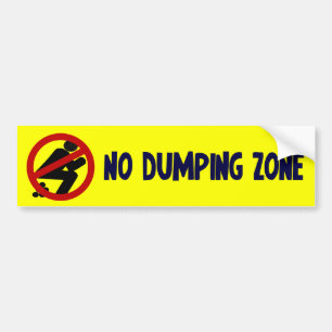 Autocollant De Voiture Aucune zone de dumping