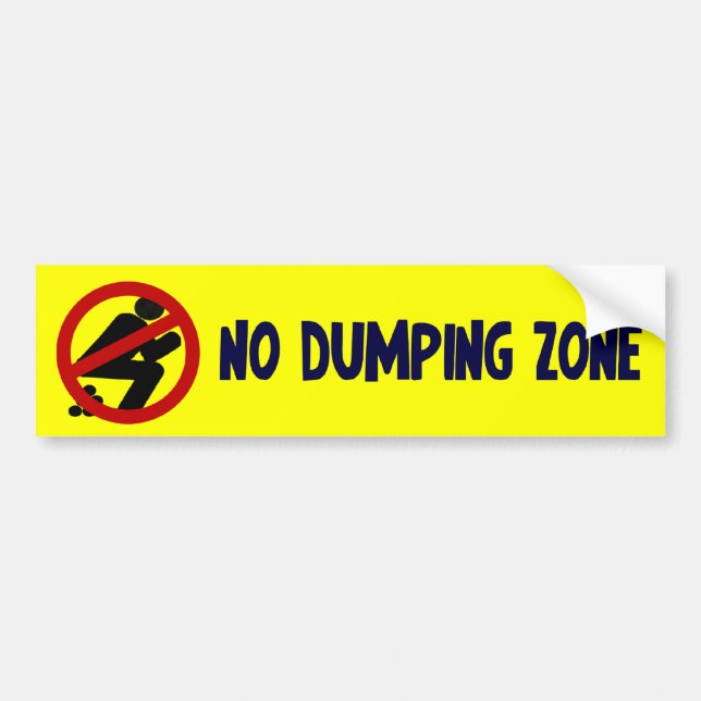 Autocollant De Voiture Aucune zone de dumping (Devant)