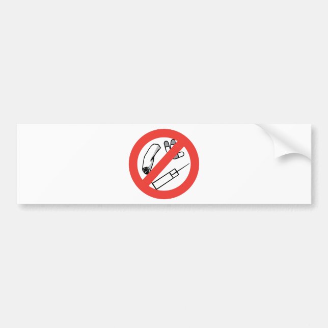 Autocollant De Voiture Aucunes drogues (Devant)
