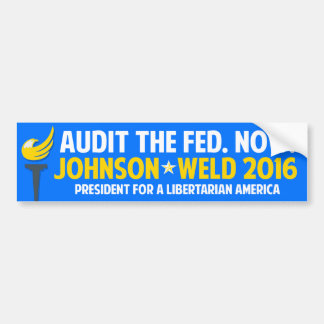 Autocollant De Voiture Audit libertaire de soudure de Gary Johnson 2016