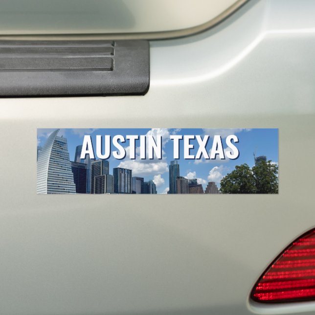 Autocollant De Voiture Austin Texas City Skyline Photographie (En voiture)
