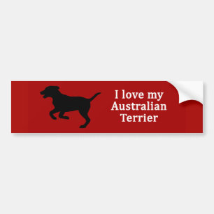 Autocollant De Voiture Australien Terrier chien amour
