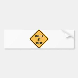 Autocollant De Voiture Auteur au signe fonctionnant de précaution de