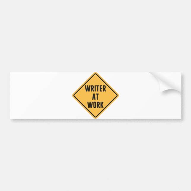 Autocollant De Voiture Auteur au signe fonctionnant de précaution de (Devant)