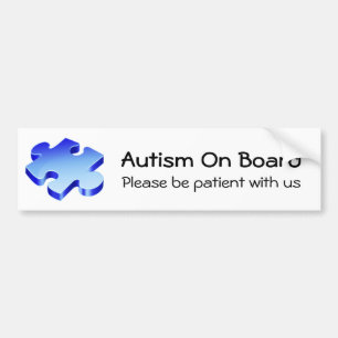 Autocollant De Voiture Autisme à bord d'adhésif pour pare-chocs
