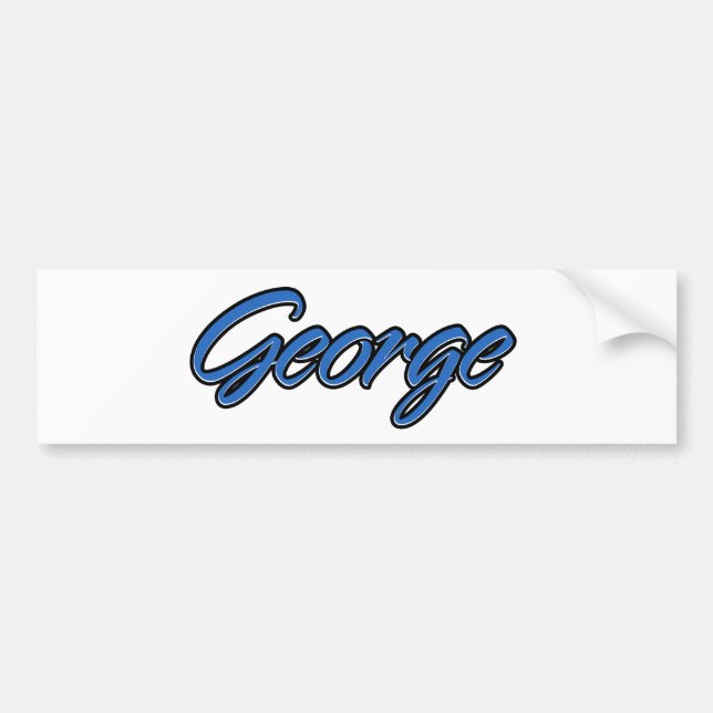 Autocollant De Voiture Autoaufkleber Sticker bleu de nom George (Devant)