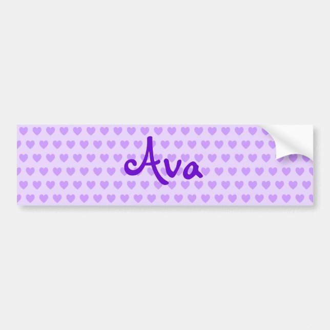 Autocollant De Voiture Ava dans le violet (Devant)