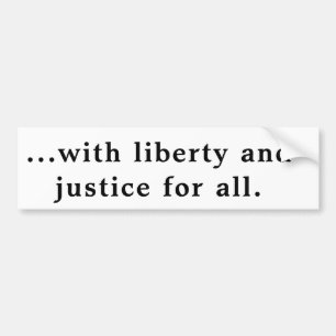 Autocollant De Voiture Avec l'engagement de liberté et de justice…