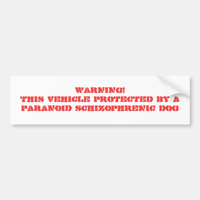 AUTOCOLLANT DE VOITURE AVERTISSEMENT ! CE VÉHICULE PROTÉGÉ PAR UN S (Devant)