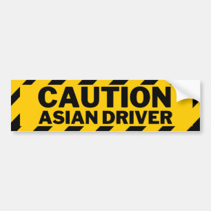 Autocollant De Voiture avertissement conducteur asiatique