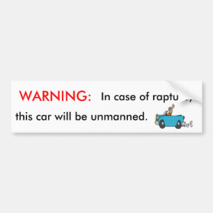 Autocollant De Voiture Avertissement : en cas d'enchantement