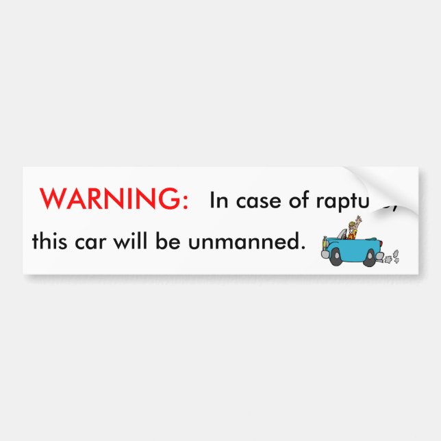Autocollant De Voiture Avertissement : en cas d'enchantement (Devant)