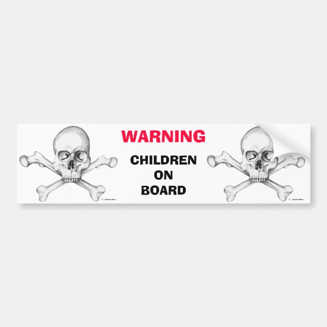 Autocollant De Voiture AVERTISSEMENT : Enfants à bord (Devant)