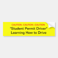 Avertissement Étudiant Permis de conduire Bumper S