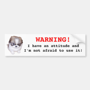 Autocollant De Voiture AVERTISSEMENT ! J'ai une attitude