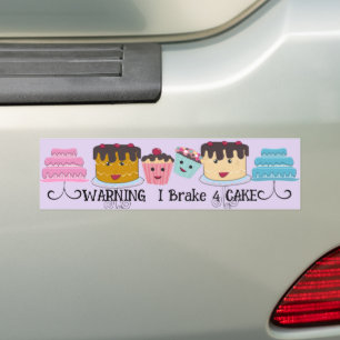 Autocollant De Voiture AVERTISSEMENT Je freine pour SUCRE!