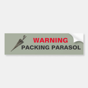 Autocollant De Voiture AVERTISSEMENT : Sticker pour pare-chocs de parasol