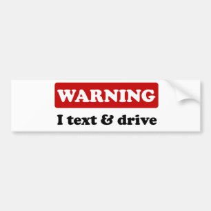 Autocollant De Voiture Avertissement - texte et commande d'I