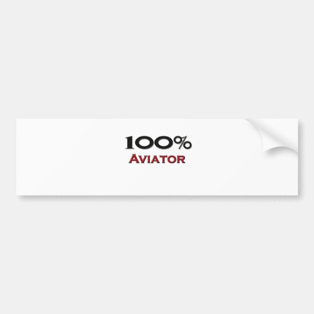 Autocollant De Voiture Aviateur de 100 pour cent (Devant)