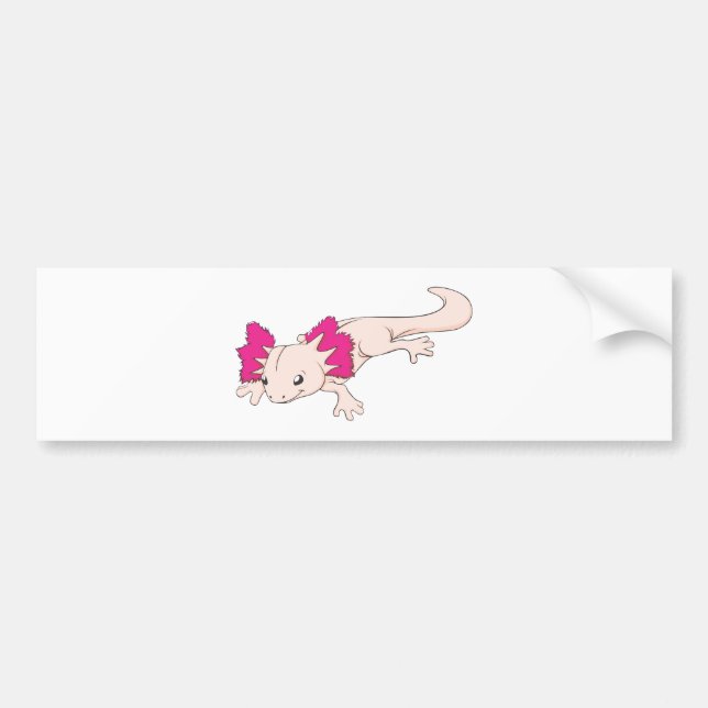 Autocollant De Voiture Axolotl mexicain de sourire (Devant)