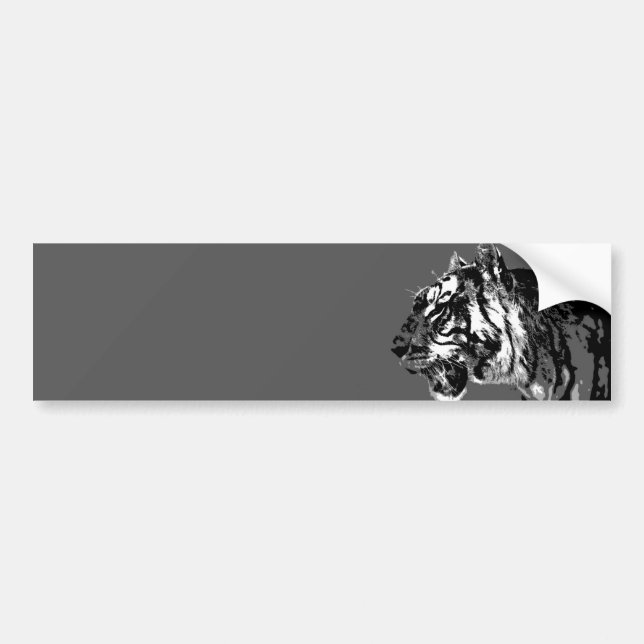 Autocollant De Voiture B&W Siberian Tiger (Devant)