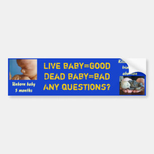 Autocollant De Voiture Baby=bad mort de baby=good vivant… Des questions