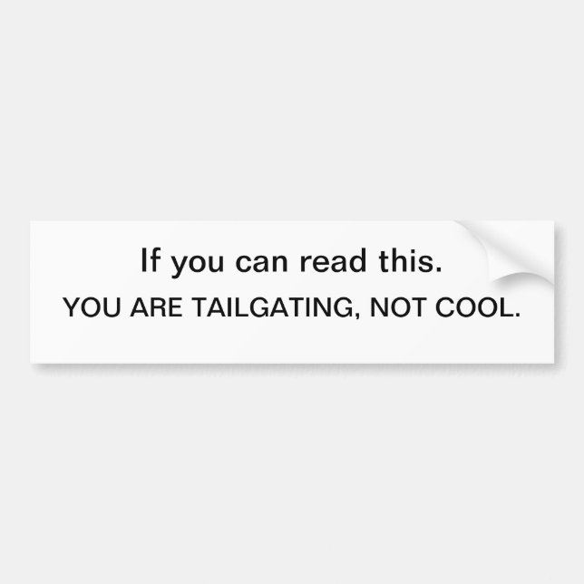 Autocollant De Voiture Backoff de TailgatorSticker - si vous pouvez lire (Devant)