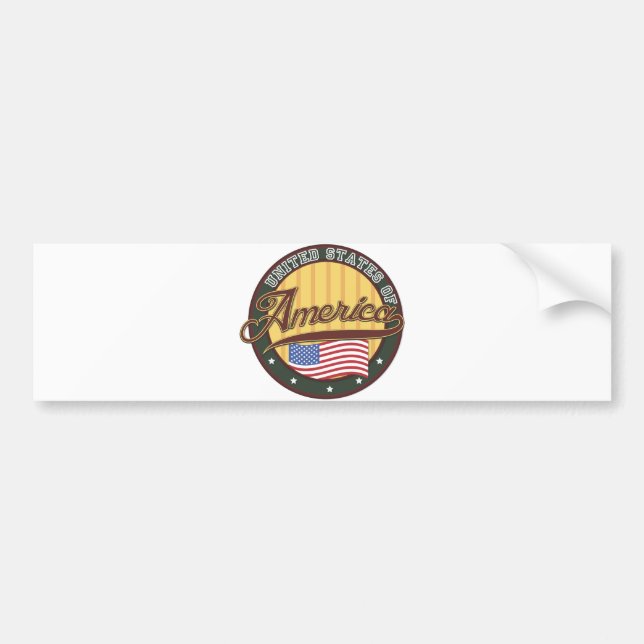 Autocollant De Voiture Badge USA (Devant)