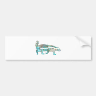 Autocollant De Voiture Badger de miel turquoise