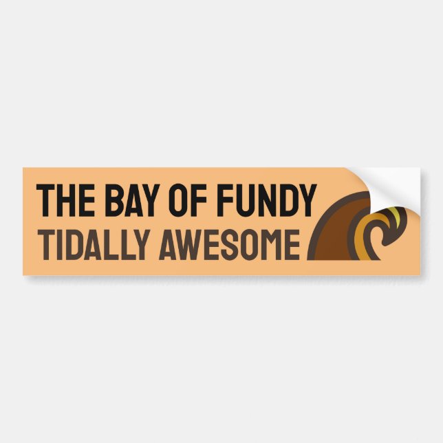 Autocollant De Voiture Baf de Fundy Tidally Awesome Sticker pare-chocs (Devant)