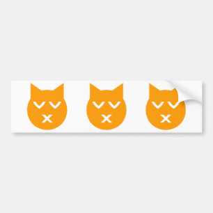 Autocollant De Voiture Baiser avec les yeux fermés Emoji Chat