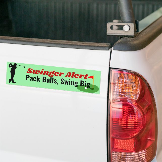Autocollant De Voiture Balançoires Pack Balls Swing Big Golf Pun Bumper S (Sur camion)