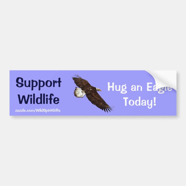 Autocollant De Voiture BALD EAGLE Wildlife Support Bumper Sticker (Devant)