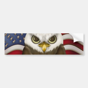 Autocollant De Voiture Baldwin Eagle chauve mignon