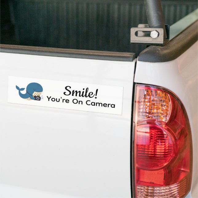 Autocollant De Voiture Baleine mignonne avec caméra (Sur camion)