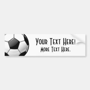 Autocollant De Voiture Ballon de football classique brillant