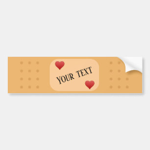 Autocollant De Voiture Bandaid patch plâtre texte personnalisé pare-chocs