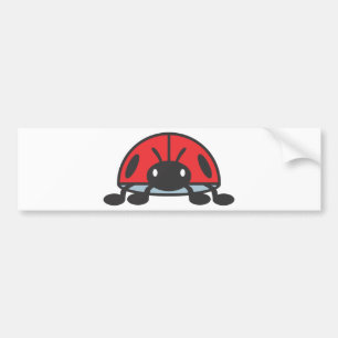 Autocollant De Voiture Bande dessinée rouge fraîche de coccinelle