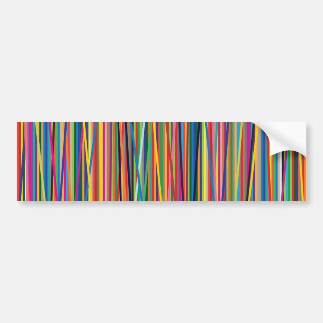 Autocollant De Voiture Bandes abstraites colorées (Devant)