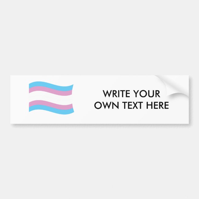 Autocollant De Voiture Bannière de fierté de transsexuel (Devant)