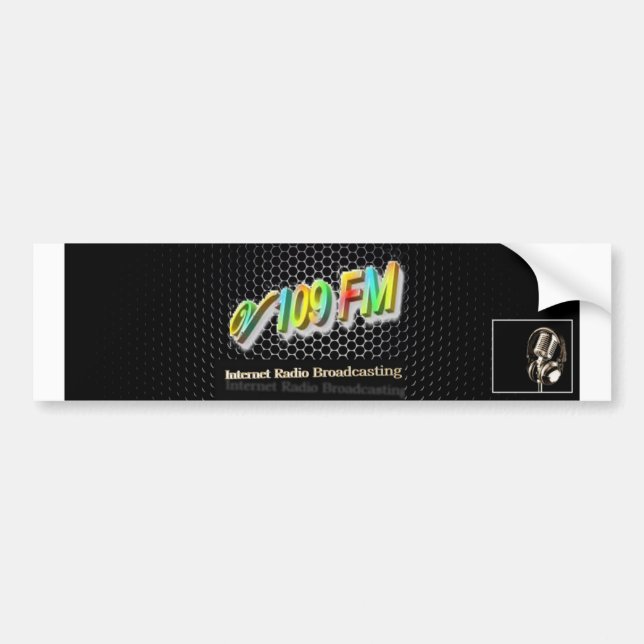 Autocollant De Voiture Bannière V109 FM de station (Devant)