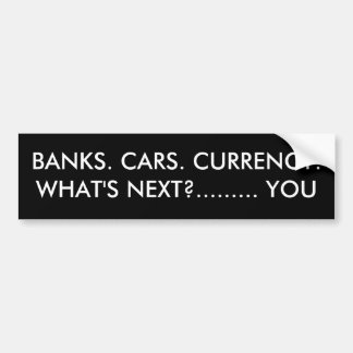 AUTOCOLLANT DE VOITURE BANQUES. VOITURES. CURRENCY.WHAT EST PROCHAIN ?