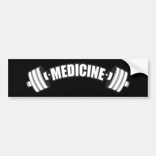 Autocollant De Voiture Barbell - Iron Medicine - Weight Lifting Gym