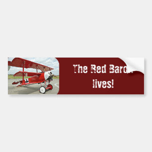 Autocollant De Voiture Baron rouge triplan