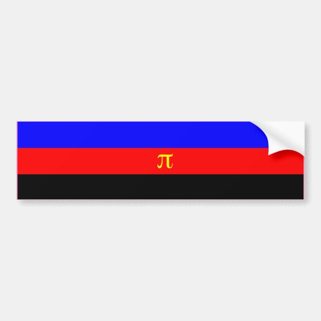 AUTOCOLLANT DE VOITURE BARRE À DRAPEAU POLYAMORIQUE (Devant)
