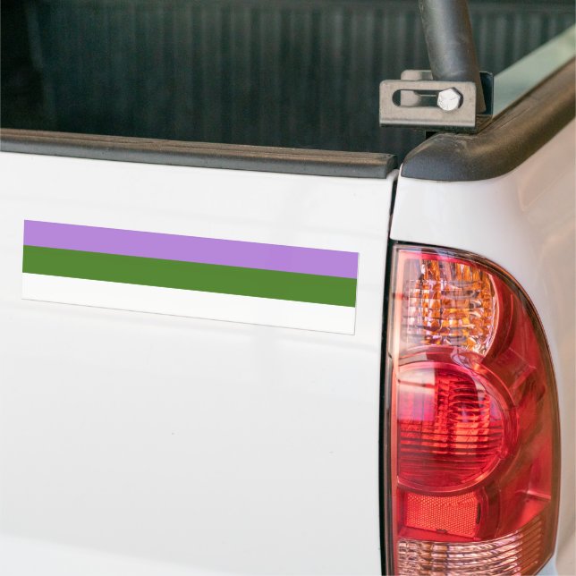 AUTOCOLLANT DE VOITURE BARRE D'AFFICHAGE GENDERQUEER FIN (Sur camion)