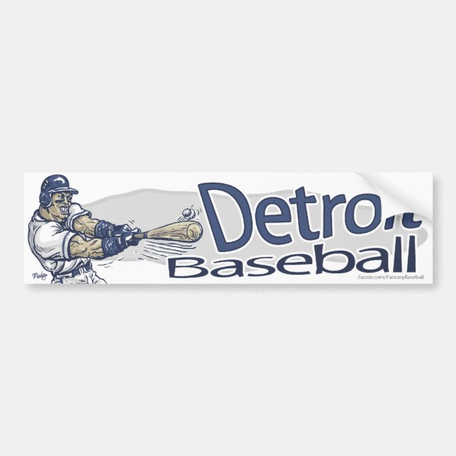 Autocollant De Voiture Base-ball Bumpersticker de Detroit (Devant)