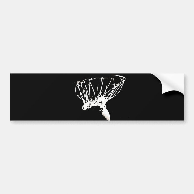 Autocollant De Voiture Basket-ball Black White Pop Art (Devant)