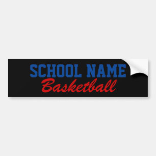 Autocollant De Voiture Basketball - Créez votre propre esprit scolaire