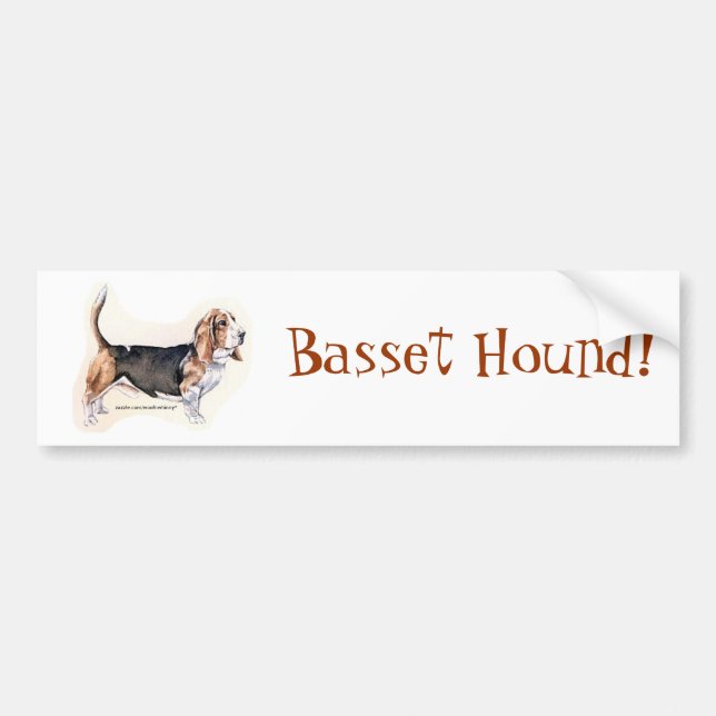 Autocollant De Voiture Basset Hound ! Auto-collants pour voiture (Devant)